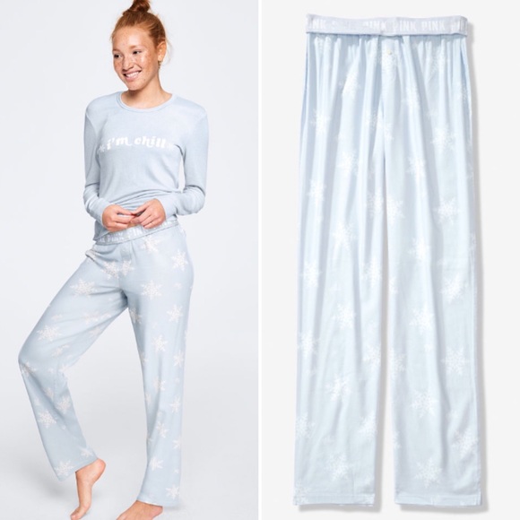 PINK Victoria's Secret Other - NIP PINK Victoria’s Secret Snowflake Sleep Pant